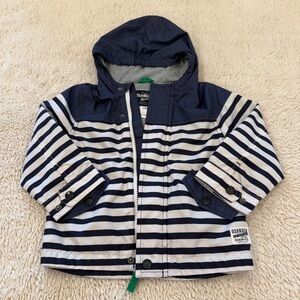 OshKosh B'gosh Striped Navy and White Raincoat